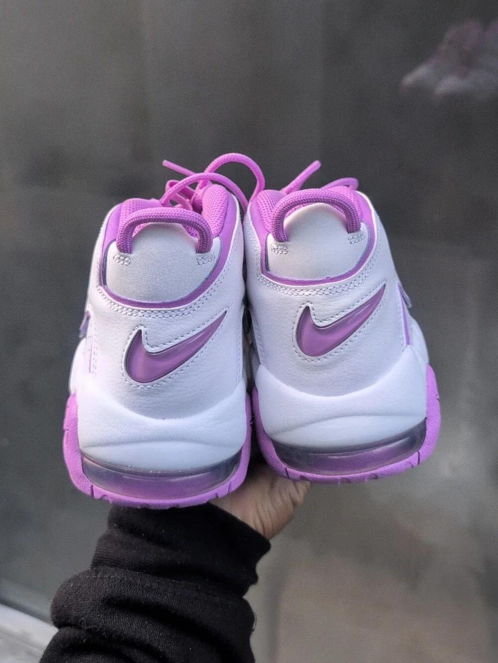 Kids Nike Air More Uptempo GS 'White Rush Fuchsia' sneakers FN6976-100 Size 6.5Y